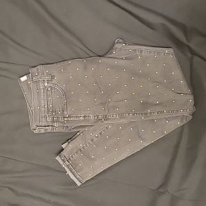 Madewell black embellished skinny jean